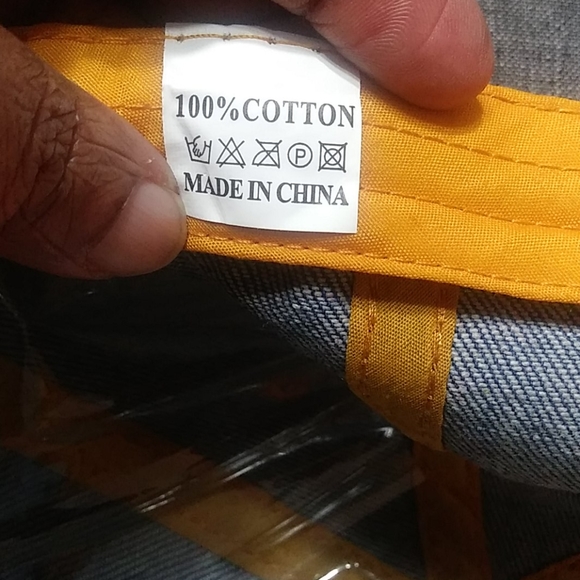 Denim Women's Adjustable Baseball Style Cap w/Butterfly Applique & Gold Accents - Picture 7 of 8